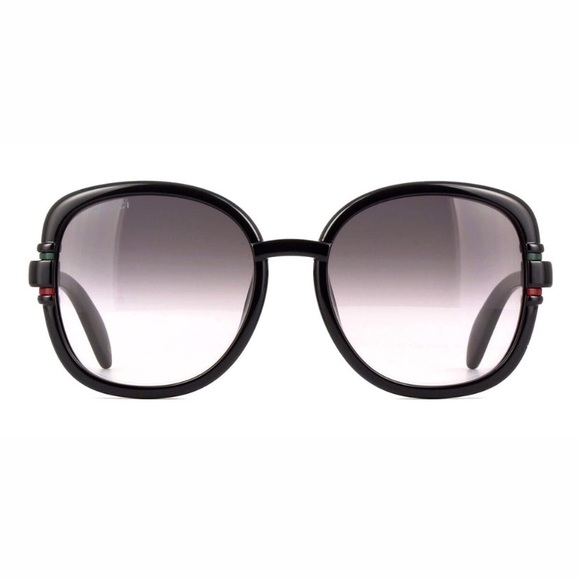 NEW GUCCI BLACK GREY SUNGLASSES GUCCI OVERSIZED WOMEN EYEWEAR - Picture 3 of 5
